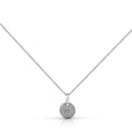 Anhänger mit Kette 925 Silber rhodiniert eismatt