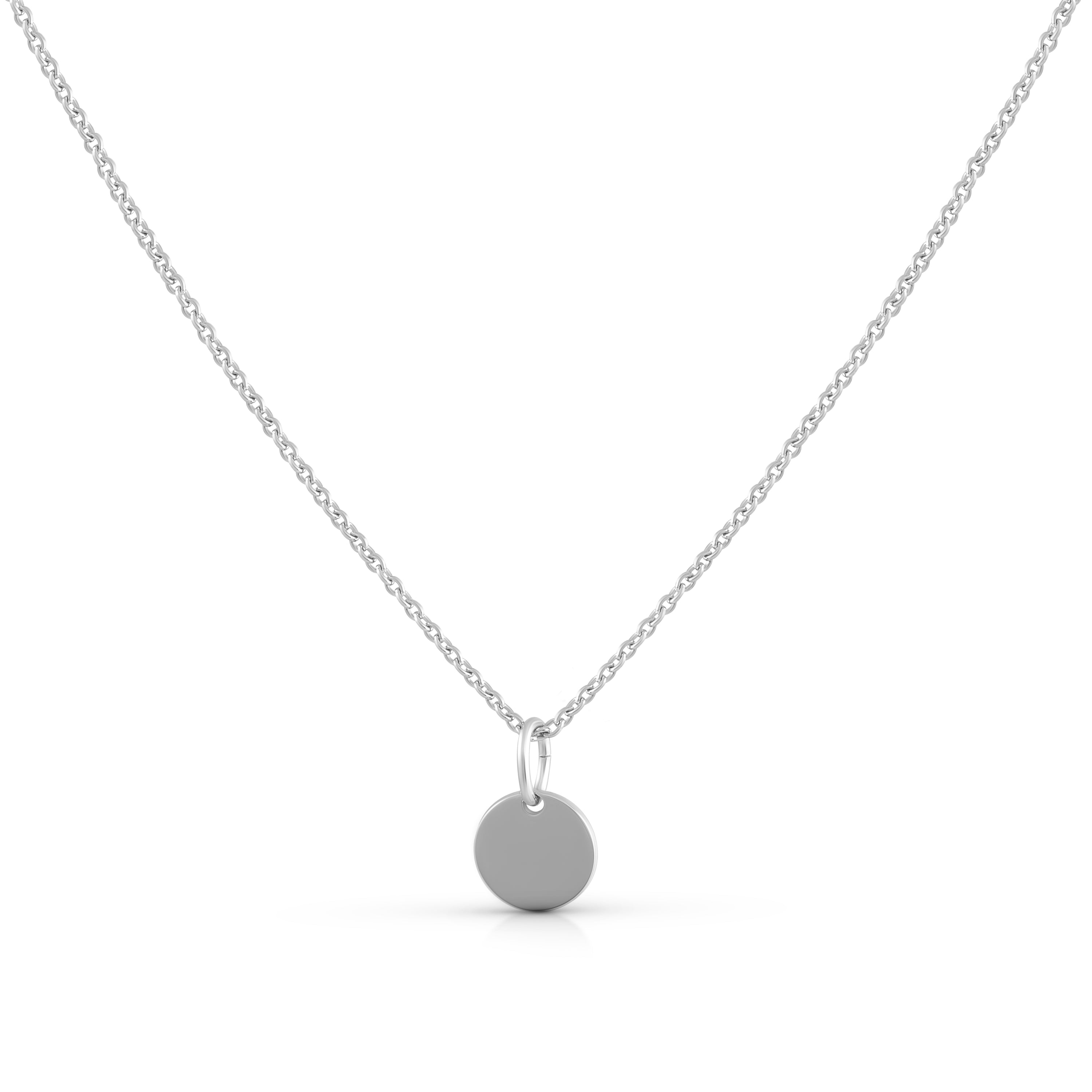 Anhänger mit Kette 925 Silber rhodiniert 10mm