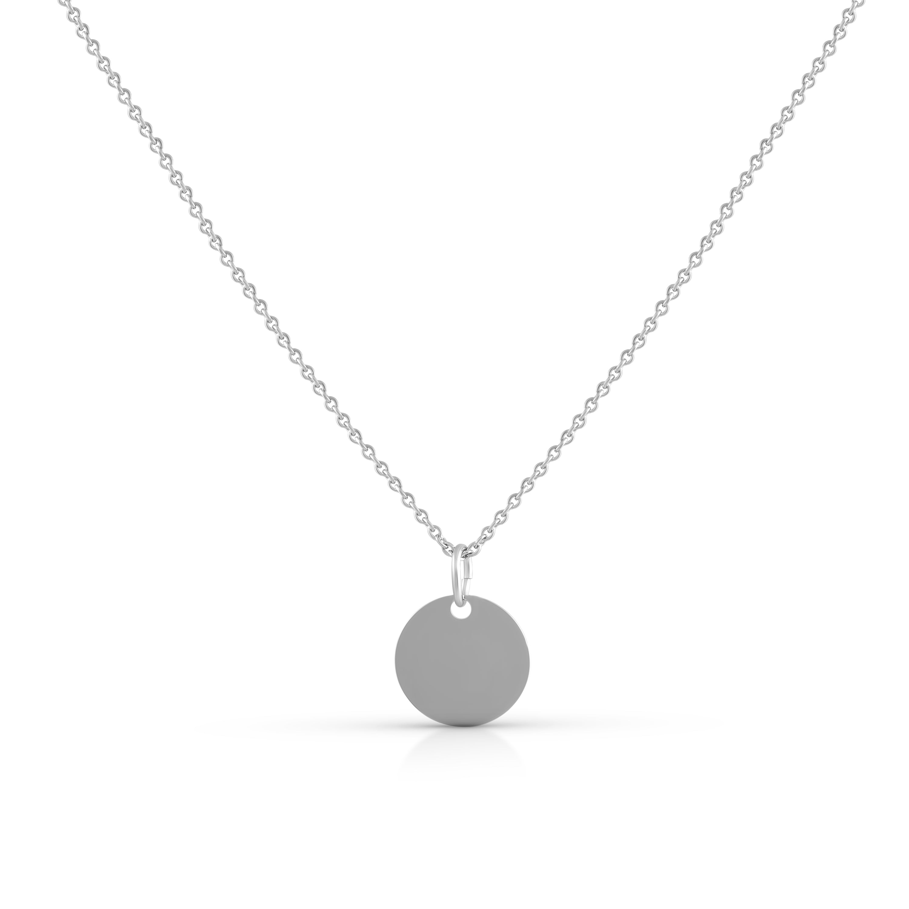 Anhänger mit Kette 925 Silber rhodiniert 15mm