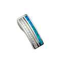 Anhänger 925 Sterling Silber synth. Opal & Zirkonia