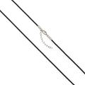 Collier 925 Sterling Silber rhod. Kautschuk 42 cm