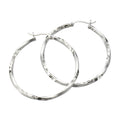 Creolen 925 Silber rhodiniert 4,0 cm