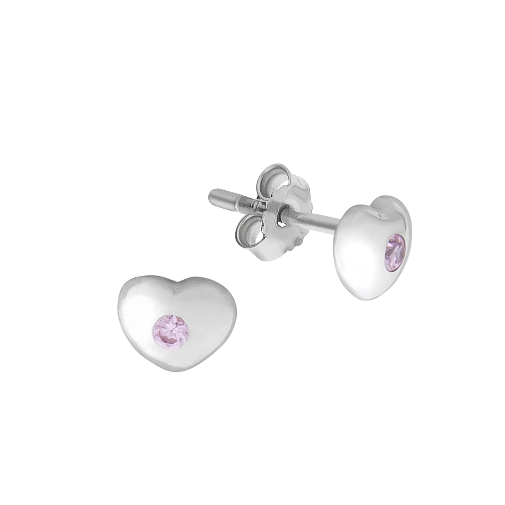 Ohrringe 925 Sterling Silber Herz Zirkonia