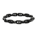 Armband Edelstahl matt glanz schwarz 23,5cm lang