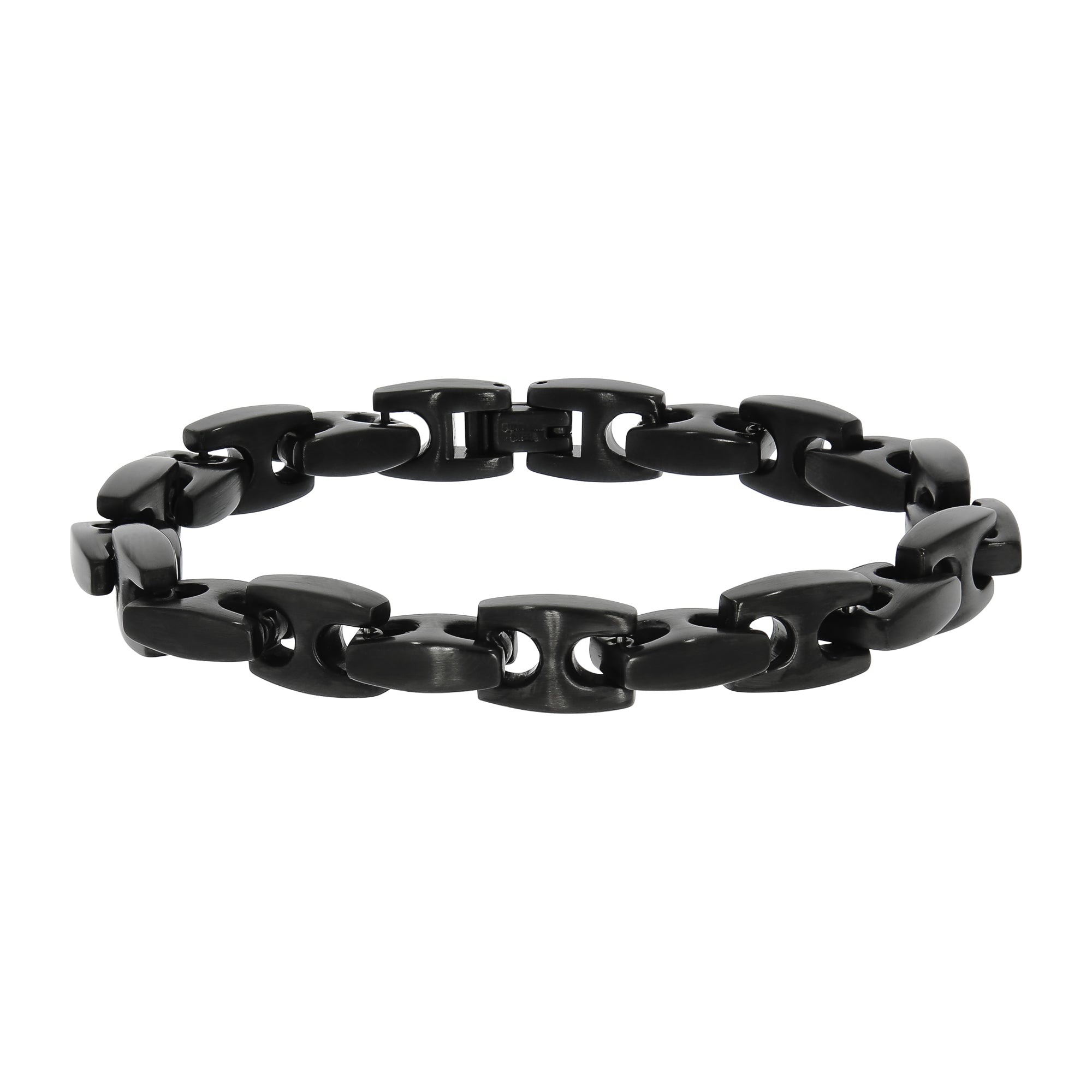 Armband Edelstahl matt glanz schwarz 23,5cm lang