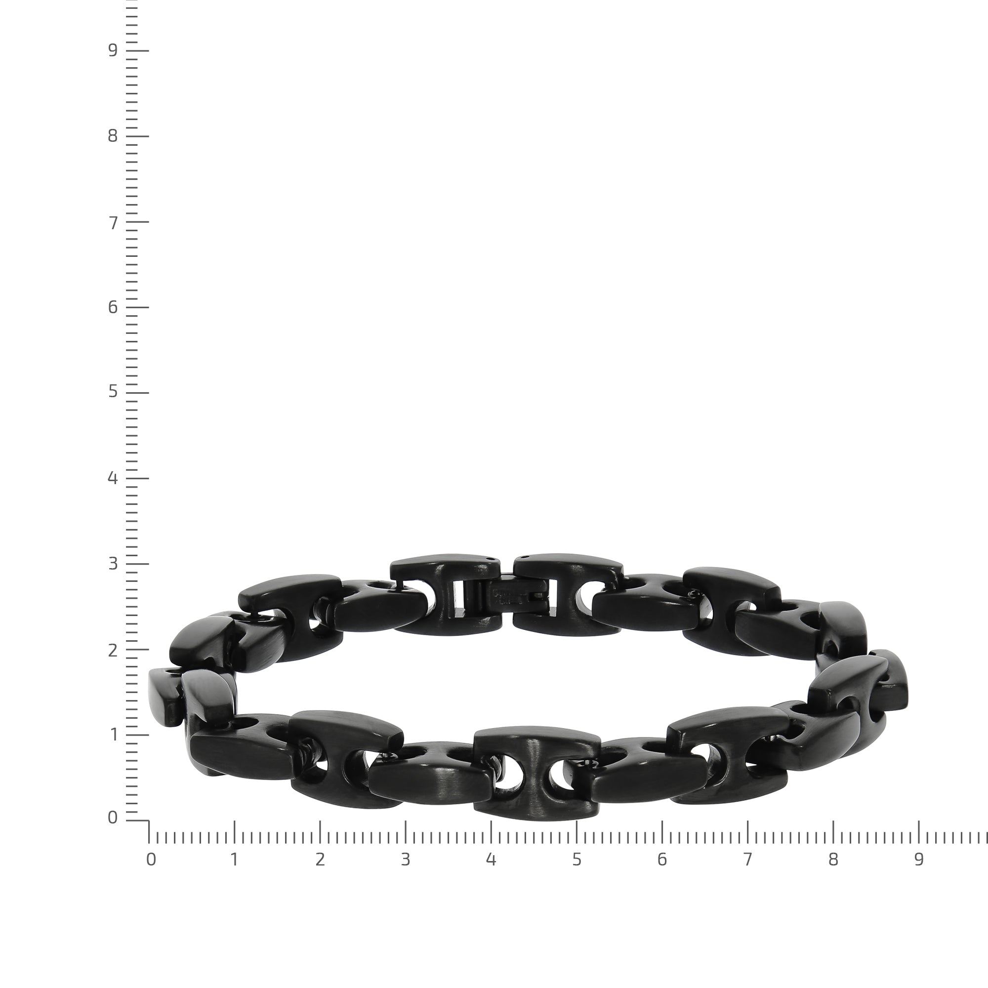 Armband Edelstahl matt glanz schwarz 23,5cm lang