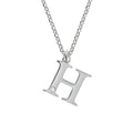 Halskette Silber 925 mit 1x Diamant 0,008ct. Buchstabe H