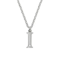 Halskette Silber 925 mit 1x Diamant 0,008ct. Buchstabe I