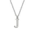 Halskette Silber 925 mit 1x Diamant 0,008ct. Buchstabe J