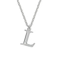 Halskette Silber 925 mit 1x Diamant 0,008ct. Buchstabe L