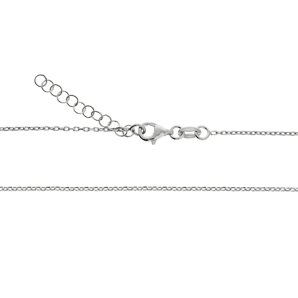 Halskette Silber 925 mit 1x Diamant 0,008ct. Buchstabe M