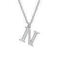 Halskette Silber 925 mit 1x Diamant 0,008ct. Buchstabe N