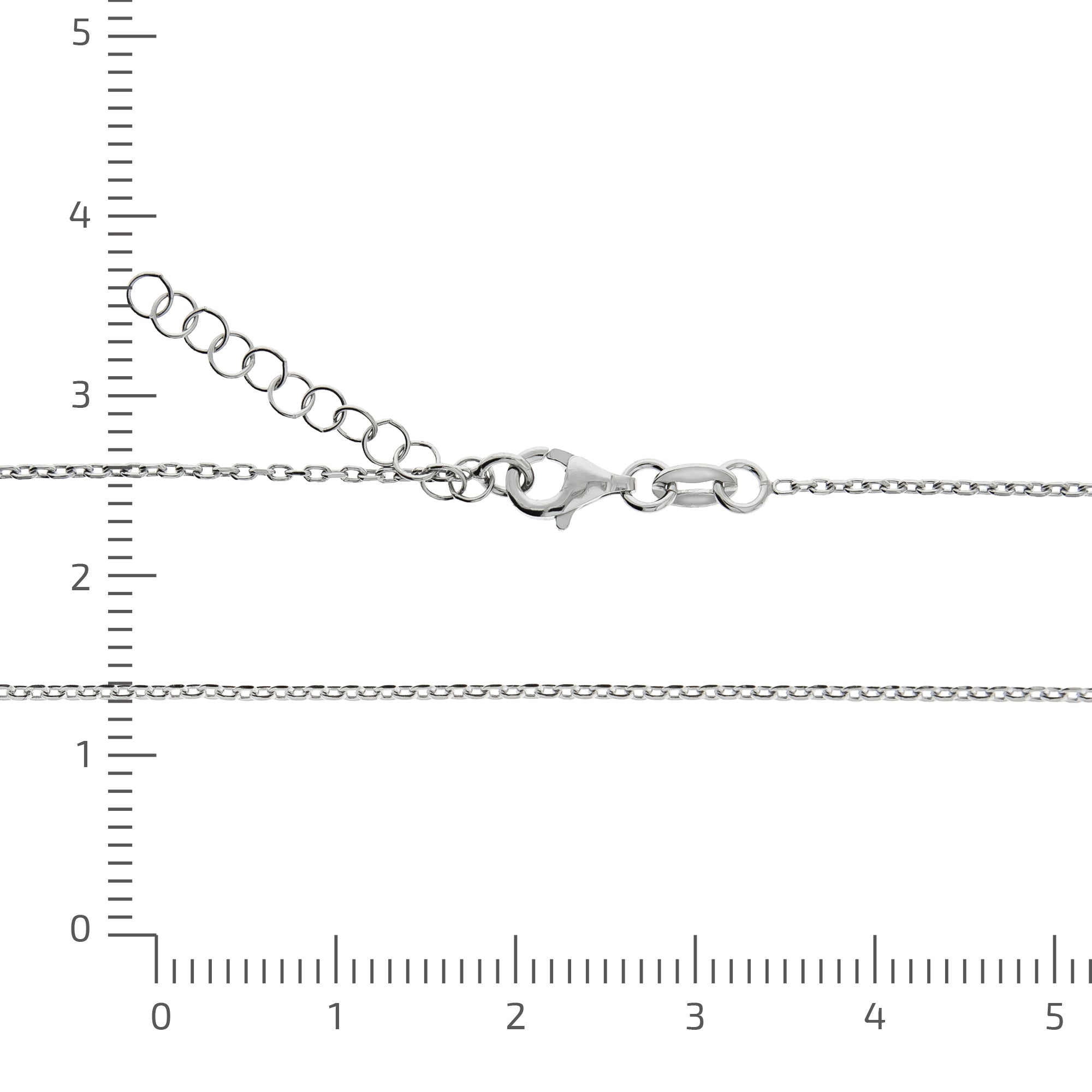 Halskette Silber 925 mit 1x Diamant 0,008ct. Buchstabe O