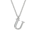 Halskette Silber 925 mit 1x Diamant 0,008ct. Buchstabe U