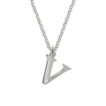 Halskette Silber 925 mit 1x Diamant 0,008ct. Buchstabe V