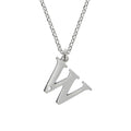 Halskette Silber 925 mit 1x Diamant 0,008ct. Buchstabe W