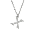 Halskette Silber 925 mit 1x Diamant 0,008ct. Buchstabe X