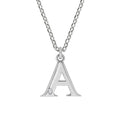 Halskette Silber 925 mit 1x Diamant 0,008ct. Buchstabe A