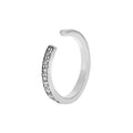 Ohrklemme Silber 925 rhodiniert mit 11x Zirkonia weiß