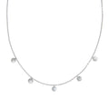 Halskette 925 Sterling Silber rhodiniert Plättchen-Anhänger 42+3 cm