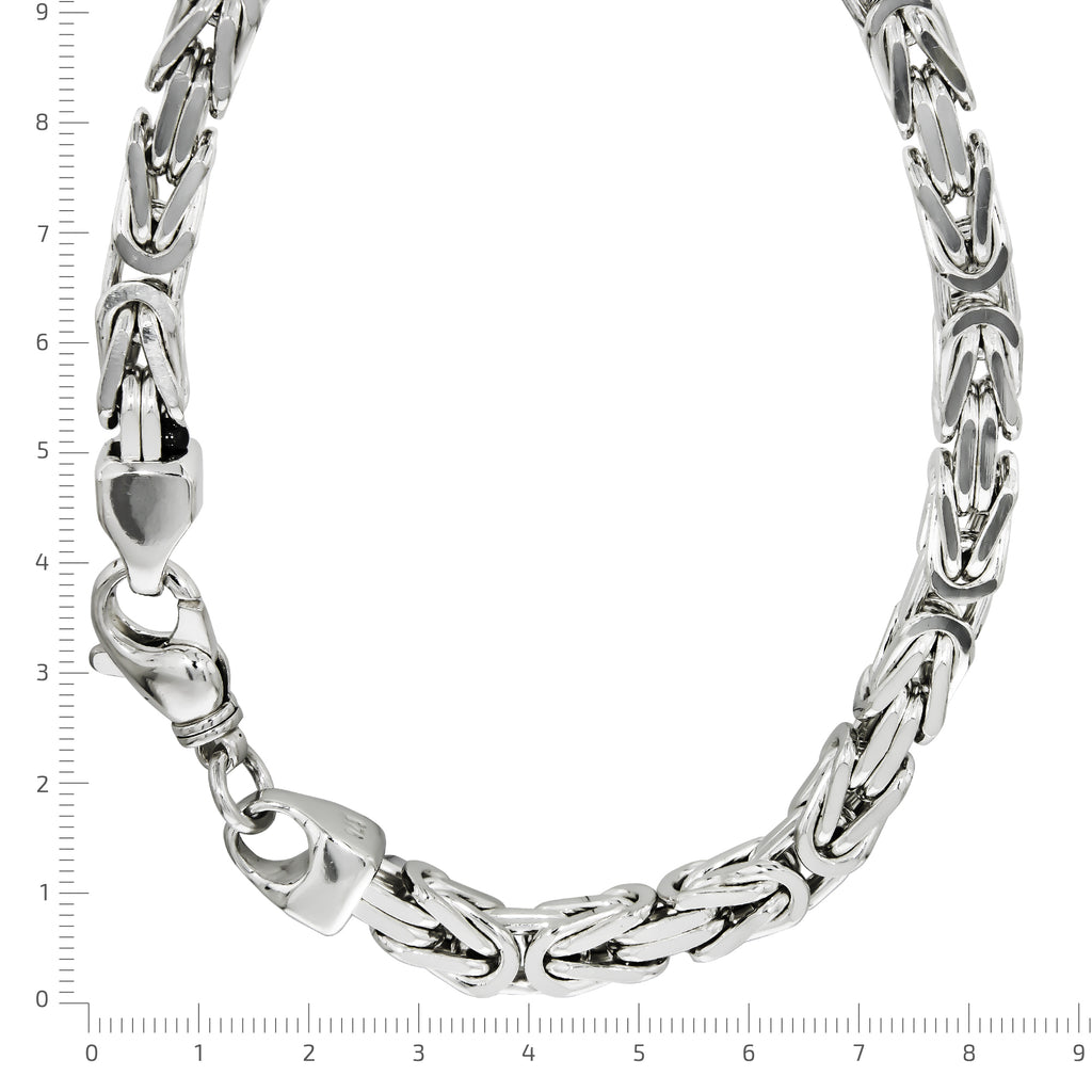 Halskette Silber 925 poliert Königskette 8mm breit