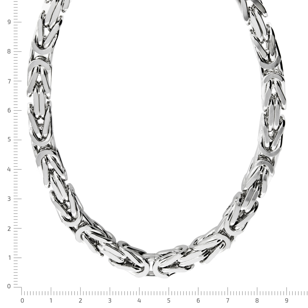 Halskette Silber 925 poliert Königskette 8mm breit