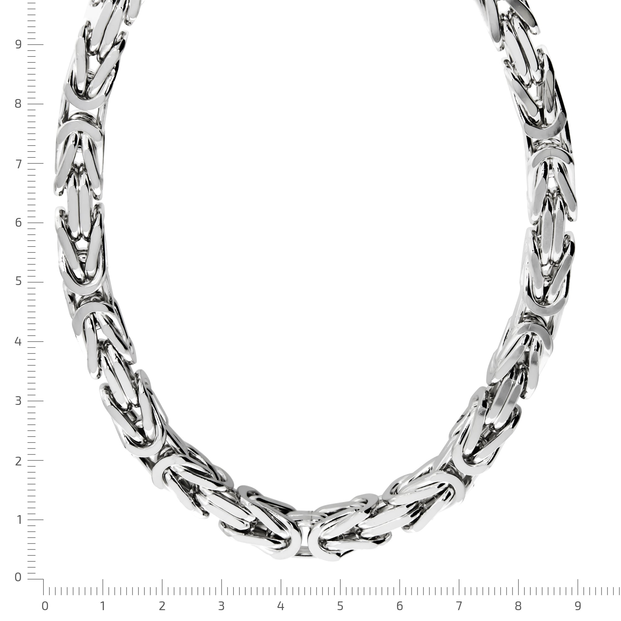 Halskette Silber 925 poliert Königskette 8mm breit
