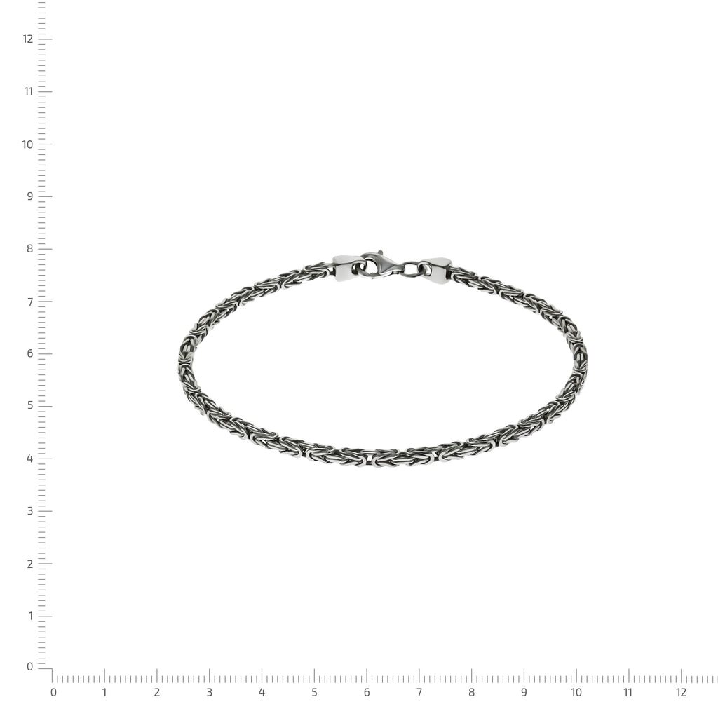 Armband Silber 925 poliert Königskette 2,2mm breit