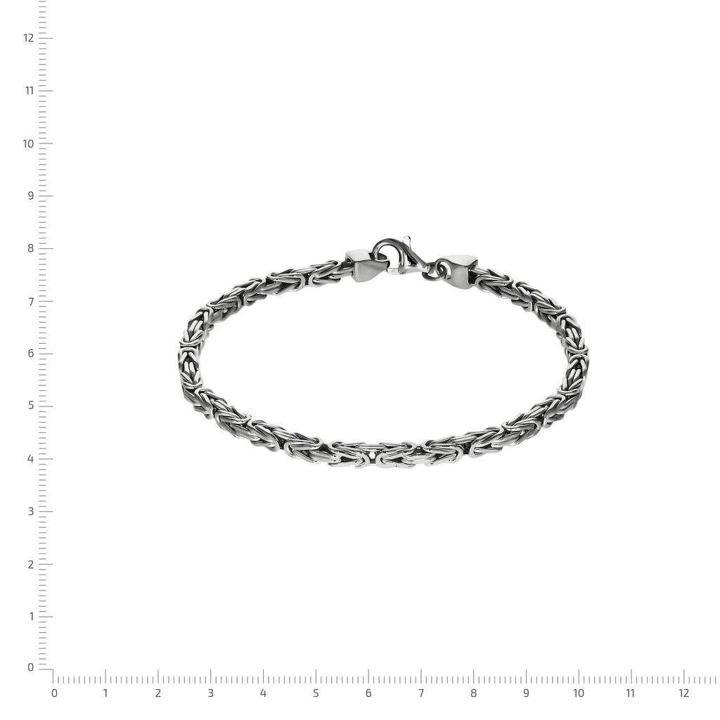 Armband Silber 925 poliert Königskette 3mm breit