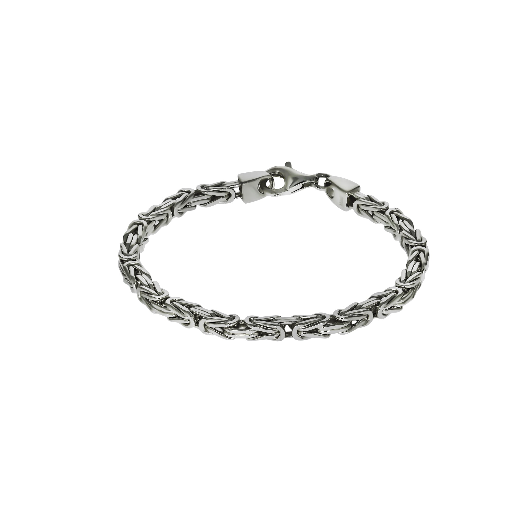 Armband Silber 925 poliert Königskette 4mm breit
