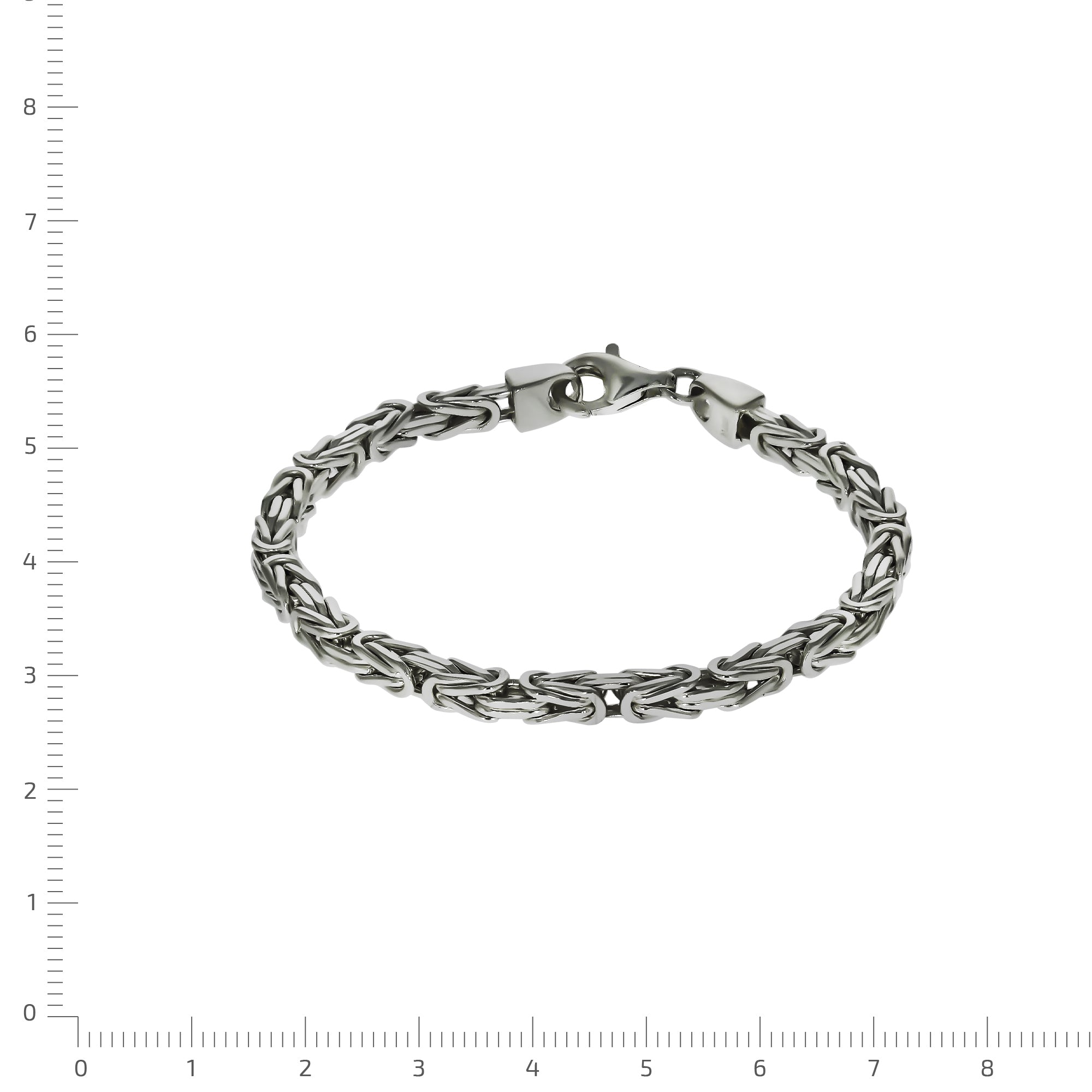 Armband Silber 925 poliert Königskette 4mm breit