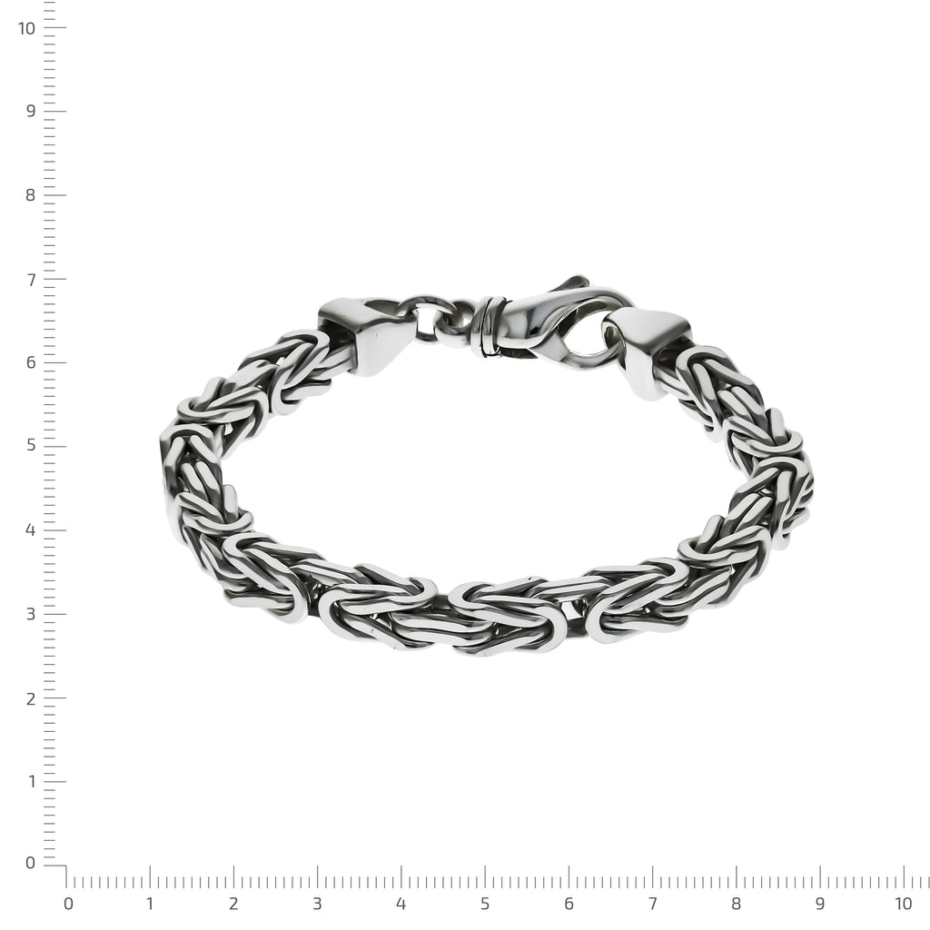 Armband Silber 925 poliert Königskette 6mm breit