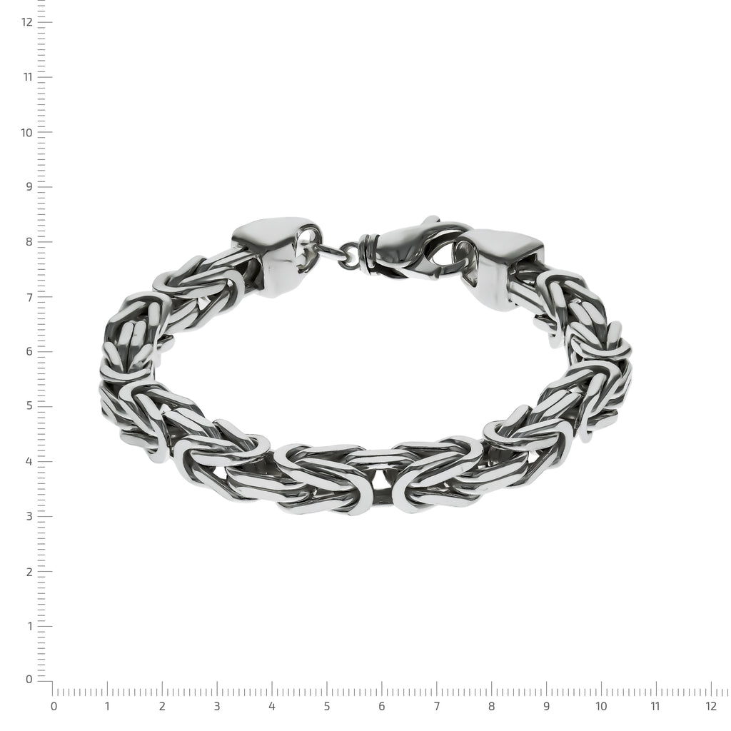 Armband Silber 925 poliert Königskette 8mm breit