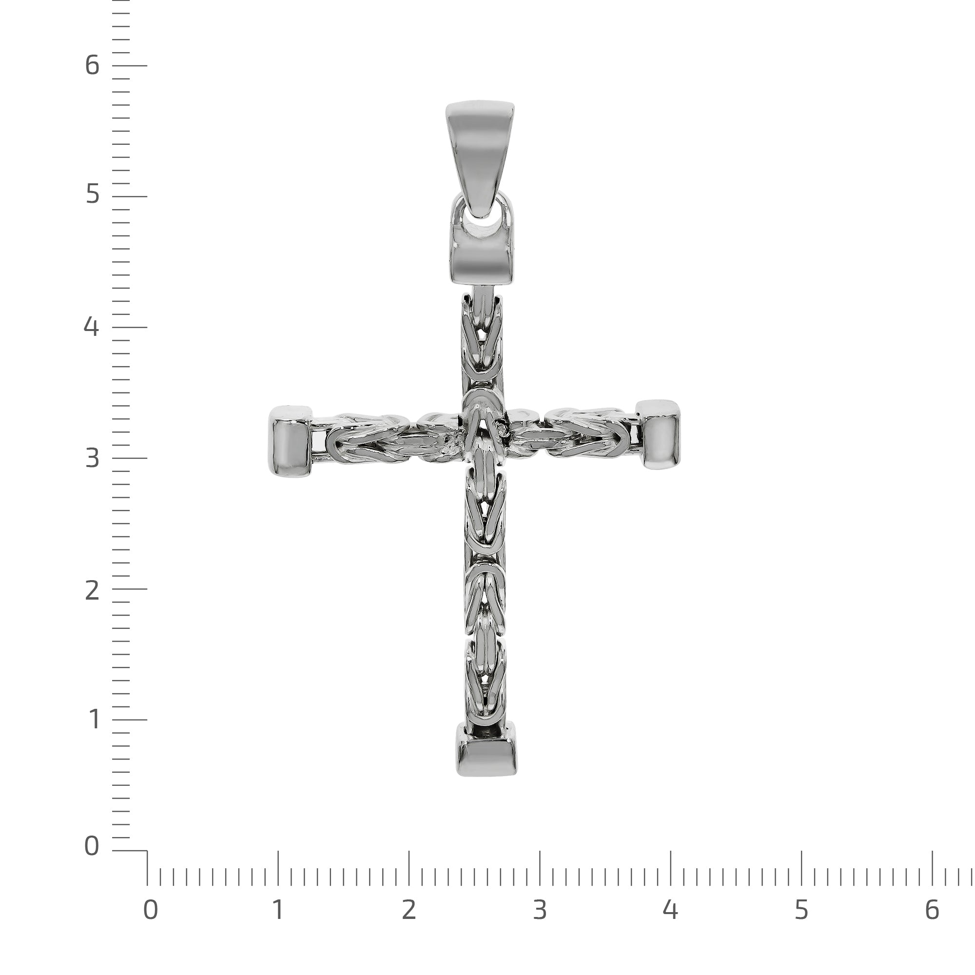 Anhänger Silber 925 Kreuz-Motiv Königskette poliert 52mm