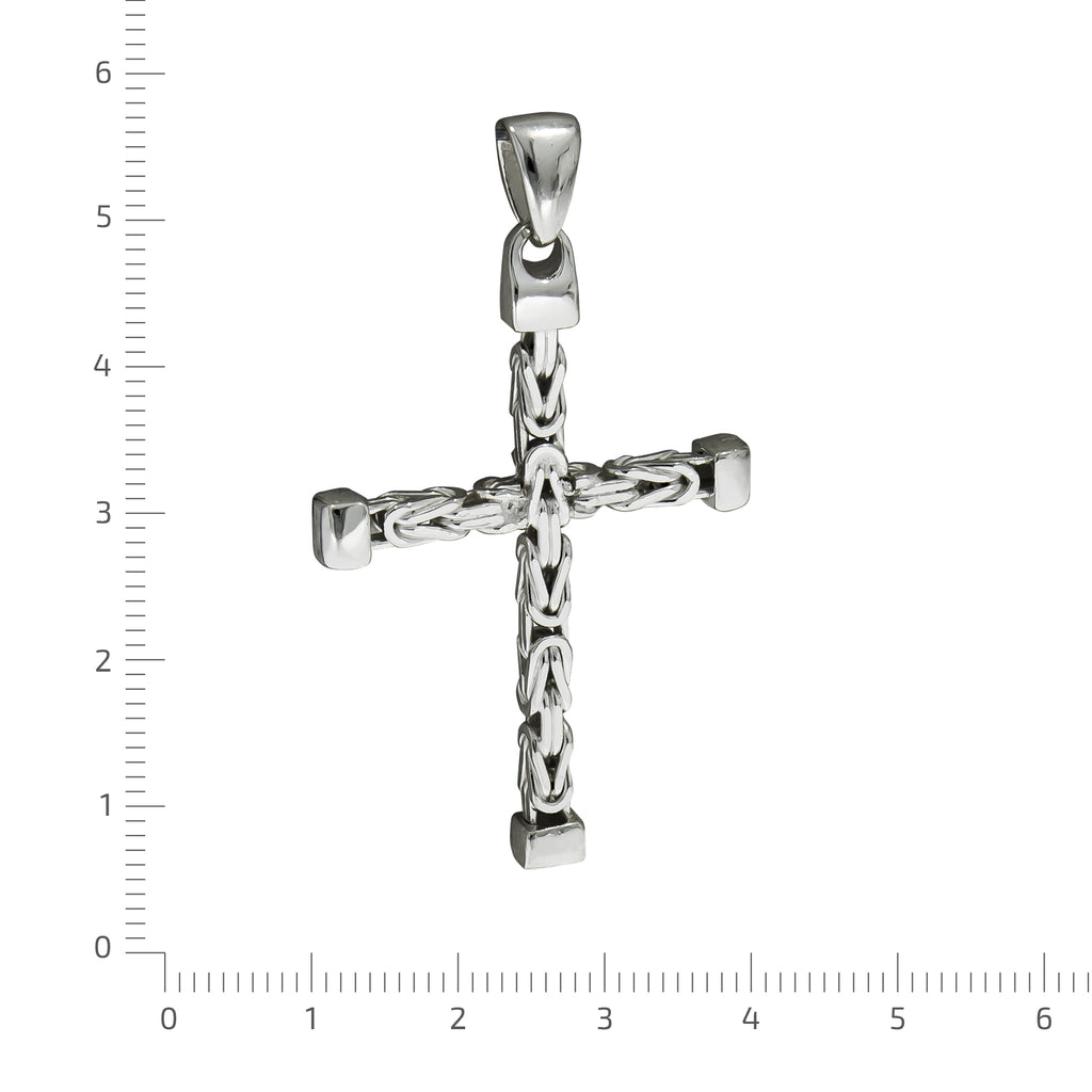 Anhänger Silber 925 Kreuz-Motiv Königskette poliert 52mm