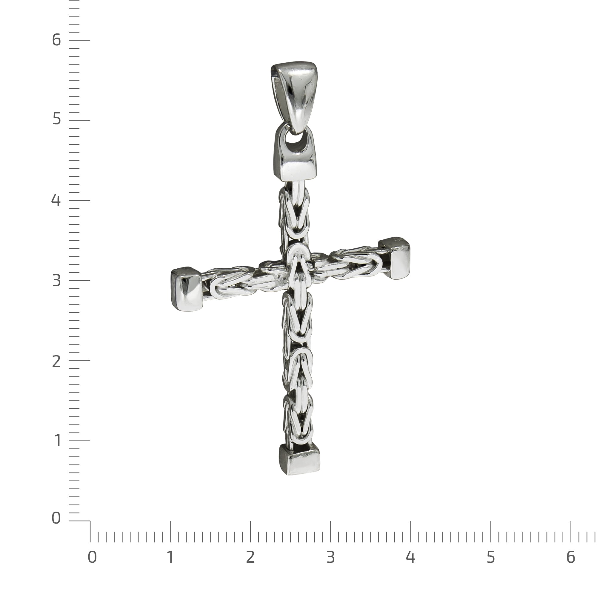 Anhänger Silber 925 Kreuz-Motiv Königskette poliert 52mm