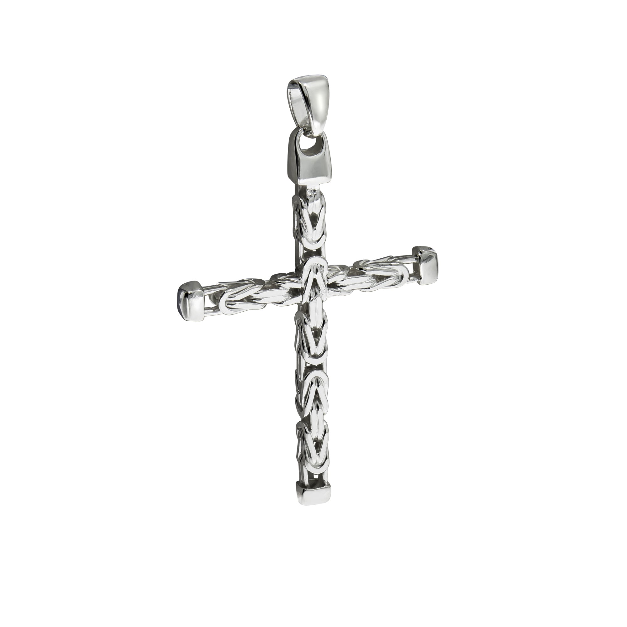 Anhänger Silber 925 Kreuz-Motiv Königskette poliert 62mm