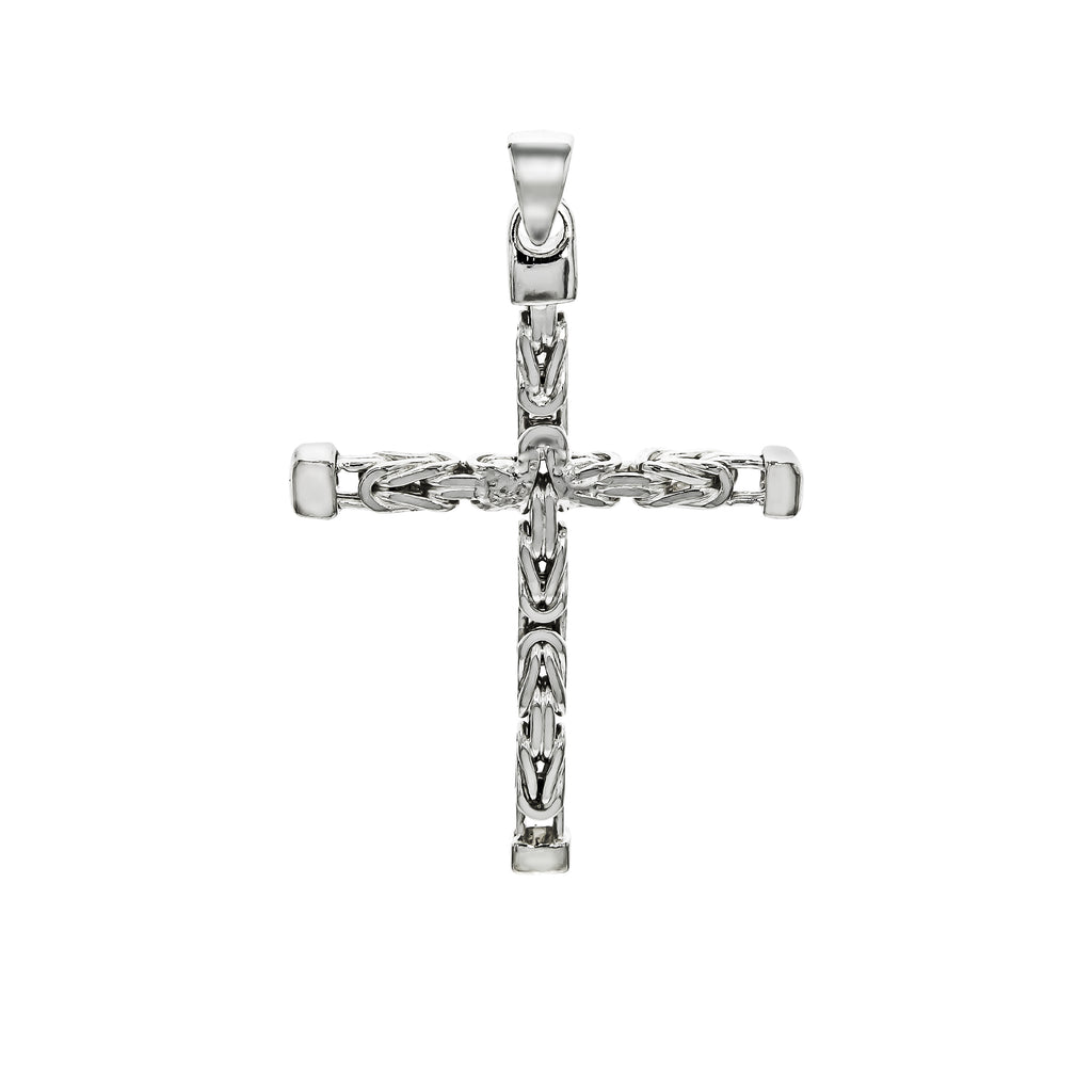 Anhänger Silber 925 Kreuz-Motiv Königskette poliert 62mm