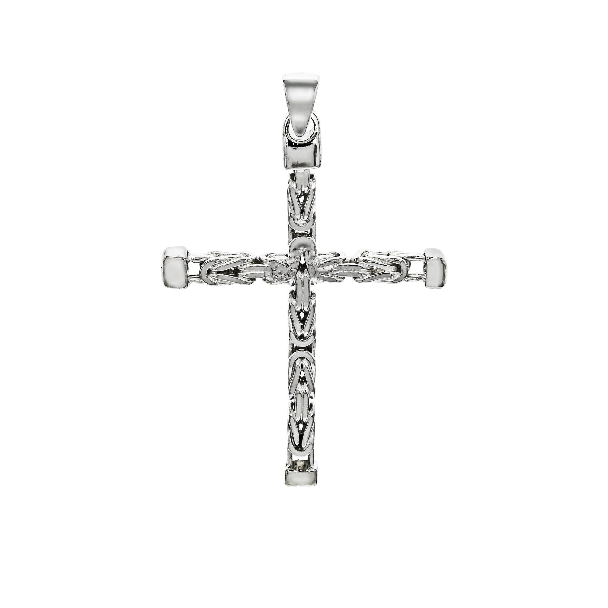Anhänger Silber 925 Kreuz-Motiv Königskette poliert 62mm