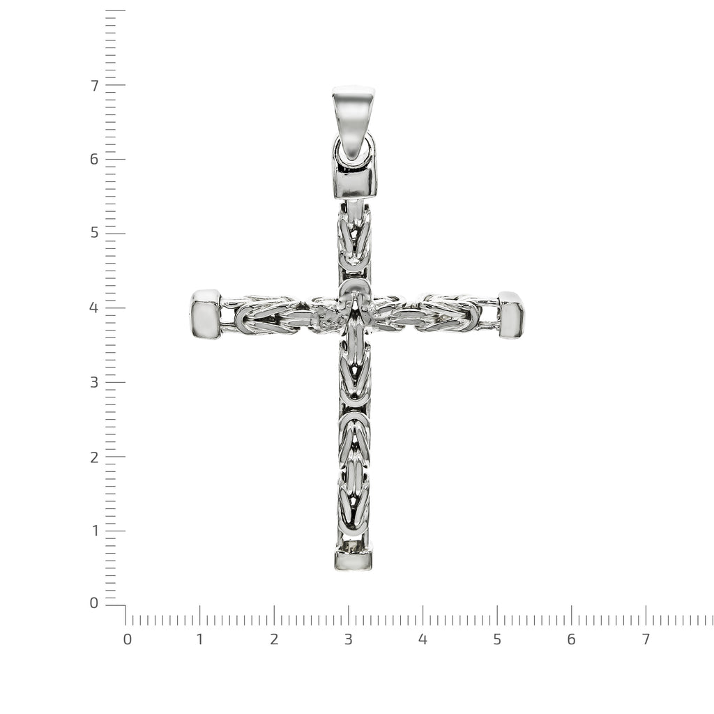 Anhänger Silber 925 Kreuz-Motiv Königskette poliert 62mm