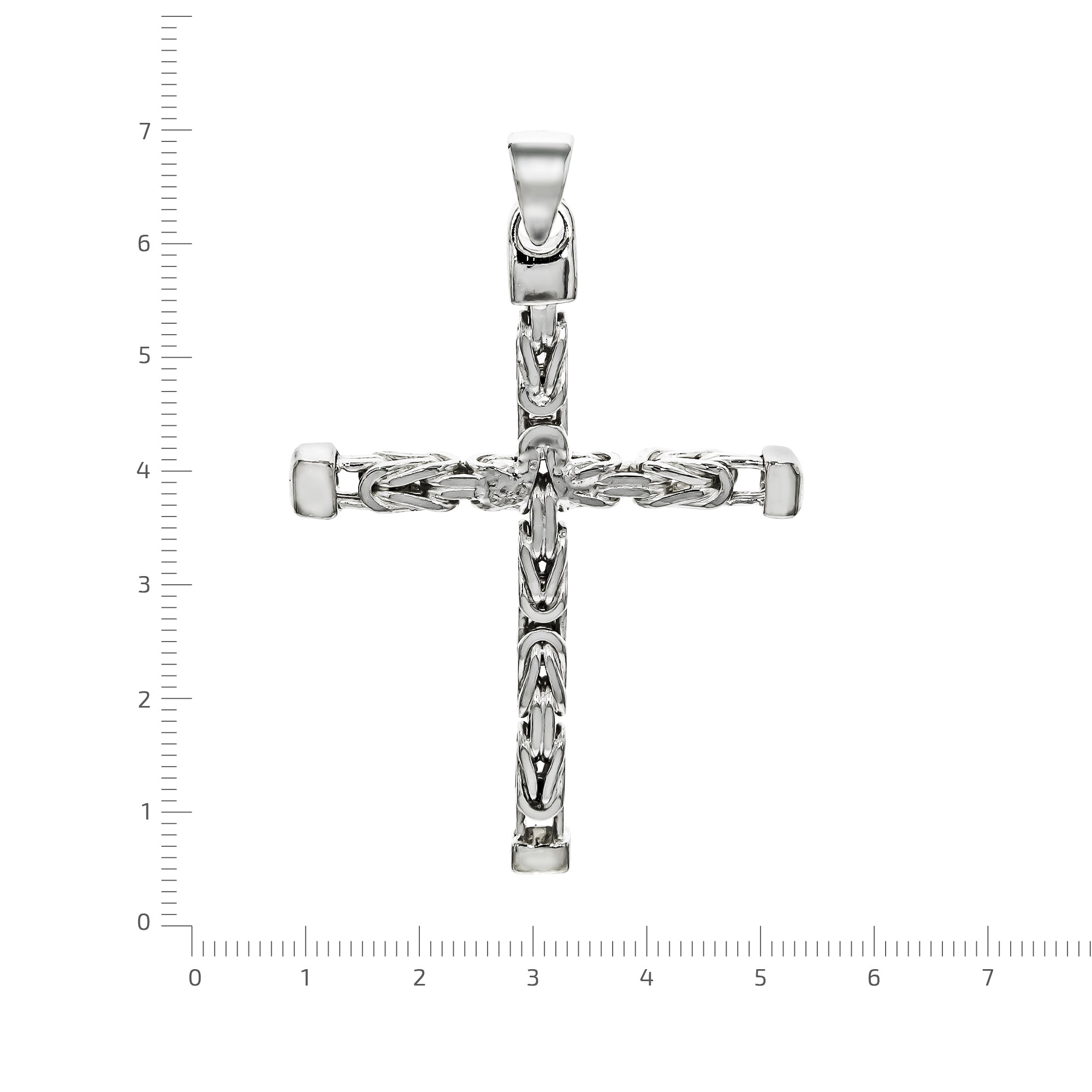 Anhänger Silber 925 Kreuz-Motiv Königskette poliert 62mm