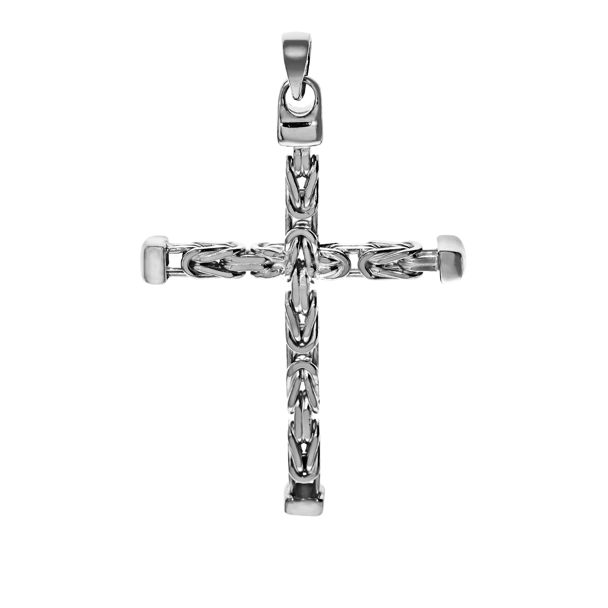 Anhänger Silber 925 Kreuz-Motiv Königskette poliert 75mm