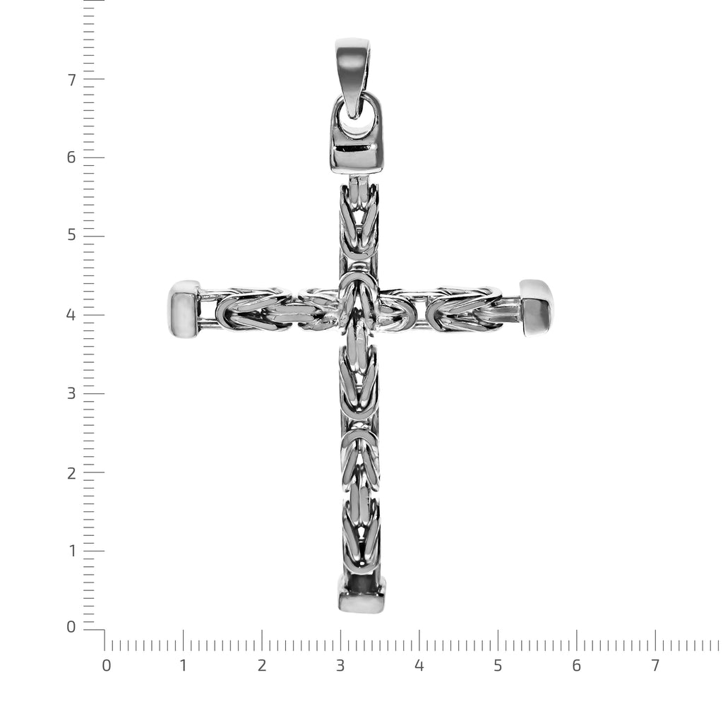 Anhänger Silber 925 Kreuz-Motiv Königskette poliert 75mm