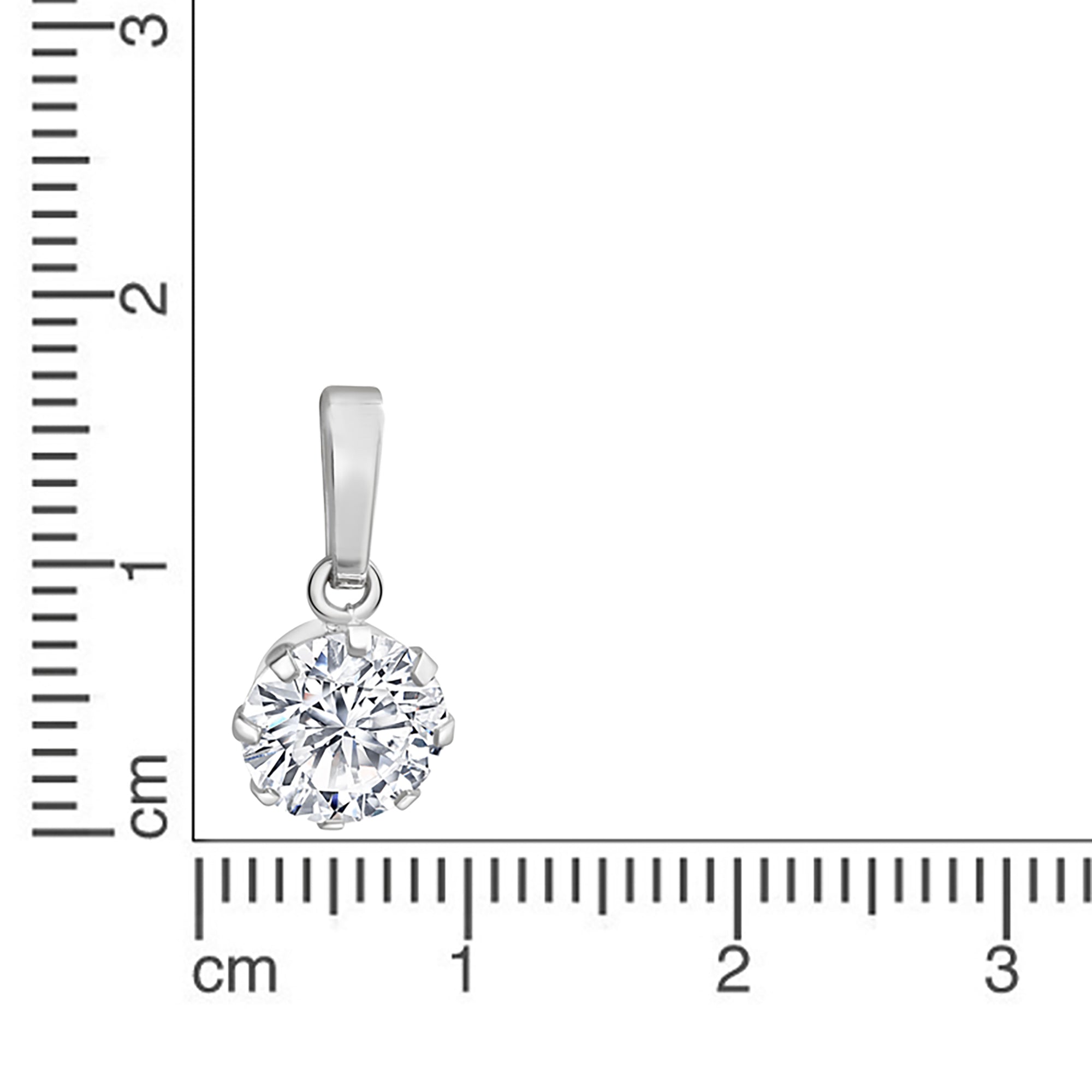 Anhänger Silber 925 rhodiniert Zirkonia