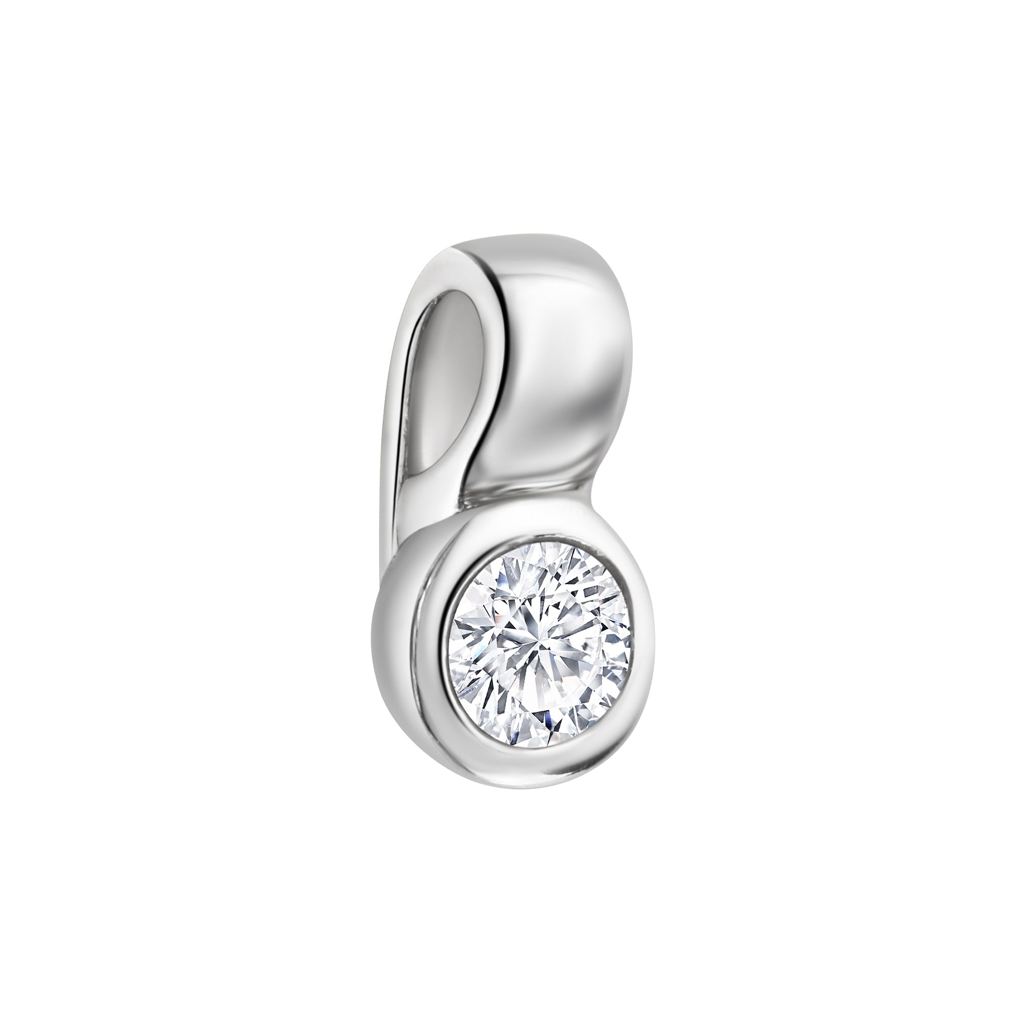 Anhänger 925 Sterling Silber rhodiniert Zirkonia