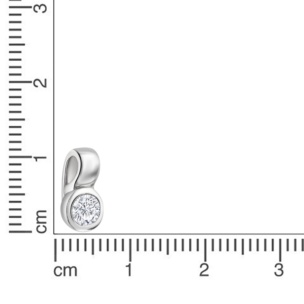 Anhänger 925 Sterling Silber rhodiniert Zirkonia