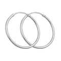 Creole 25mm Drahtcreole mit Steckverschluss glänzend Silber 925