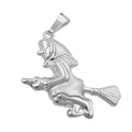 Anhänger 22x22mm Hexe matt-glänzend Silber 925