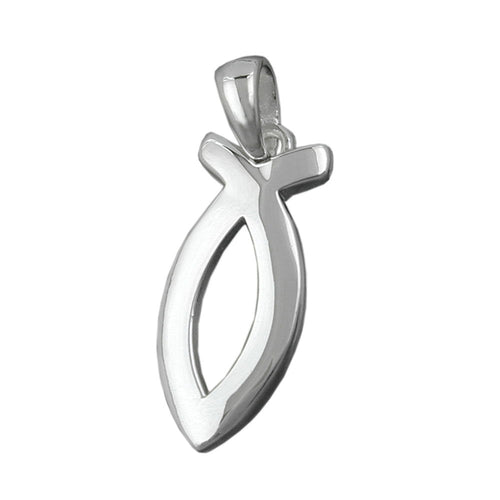 Anhänger 17x7 mm Jesus-Zeichen glänzend Silber 925