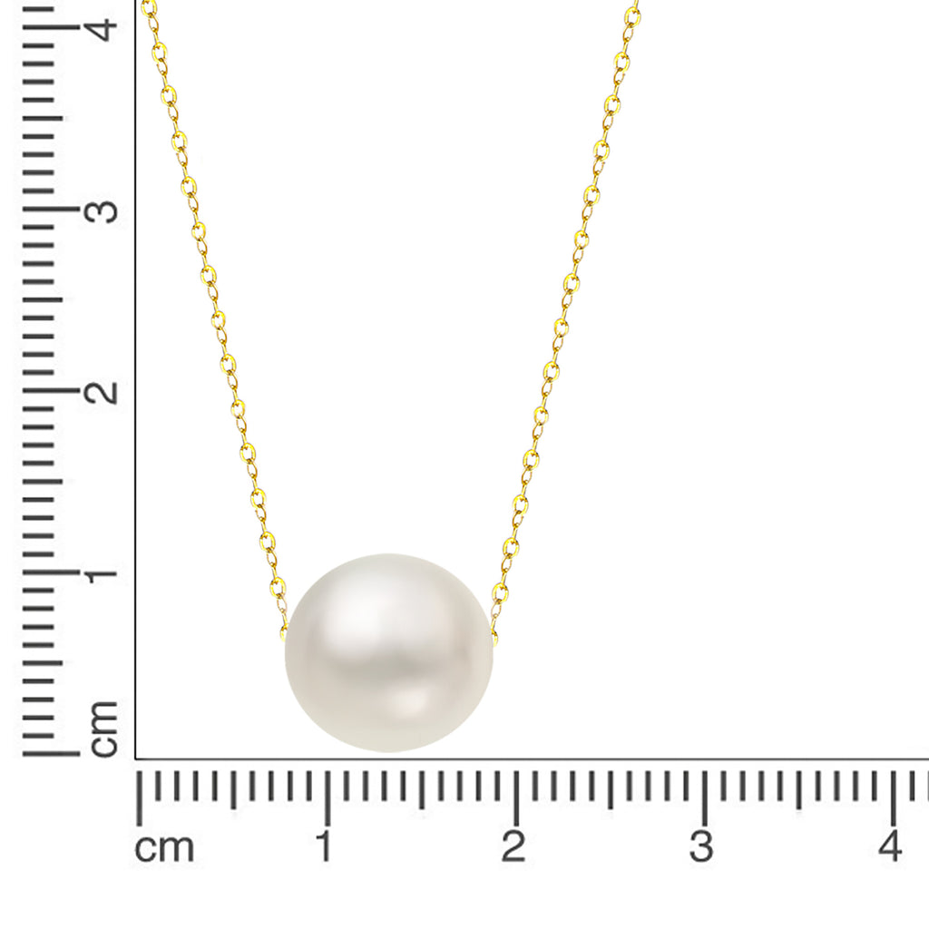 Halskette Gold 375 Perle weiß 6-7mm